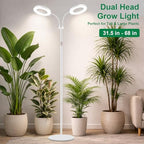 LBW Dual Head Grow Light with Stand for Indoor Plants, Full Spectrum Grow Light for Multiple Tall Plants, Adjustable Height up to 68", Auto Cycle Timer 6/8/12/16H, 5-Level Dimmable, 3 Lighting Modes - Image 2