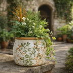 Vintage Ceramic Flower Pot, 6.5 & 9in, with Drainage & Filter - Image 6