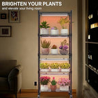Plant shelf with grow light, 5-Tier 96W 23.2"L x 13.4"W x 61.4"H - Image 2