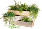 20" Rectangular Rustic Wood Planter with Handle and Plastic Liner l Rustic Whitewash l Country Style, Home and Wedding Decorations, Garden Ornaments (20x4 w Handle Set of 2, Whitewash) - Image 6