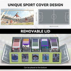 Kabinka Soccer Card Storage Box with Window Display, 5-Row Sport Card Storage Box, 3900+ Card Deck Box for Soccer Sports Card TCG, 5 Top Loaders, 5 Stoppers, 48 Dividers, 1 Dice Tray (Soccer 3) - Image 2