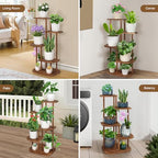 Jotsport 5 Tier Wood Plant Stand for Multiple Plants Indoor Outdoor - Image 7