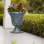 Southern Patio Winston Urn Planter with Removable Base, Matte Black, 21 in - Image 6