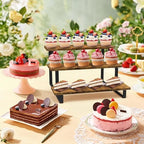 ELITEROO 3 Tier Display Shelf, Portable Wood Retail Cupcake Dessert Stand - Image 5