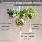 SCANDINORDICA Disco Ball Planter, Value Package, 10-inch Gold - Image 5