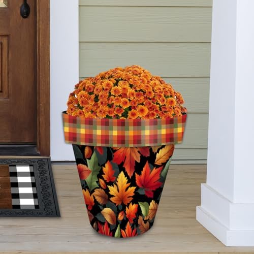 Briarwood Lane Fall Planter 14" x 15" x 15" Autumn Color Leaves Large for Fall Planter - Image 2