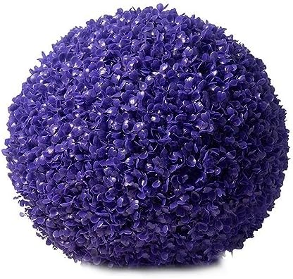 HUHJYUGE Artificial Plant Ball Topiary Round 14in, Lifelike Faux Boxwood Decorative Balls Water Resistant, Durable Faux Plant Decor Hanging No Maintenance, for Backyard Garden by HUHJYUGE