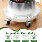 Planterhoma 3 Packs 16 inches Metal Plant Caddy with Wheels Extra-large Rolling Plant Stand Heavy-duty Iron Plant Dolly Casters for Indoor Outdoor Flower Pot Mover Roller Coasters - Image 4