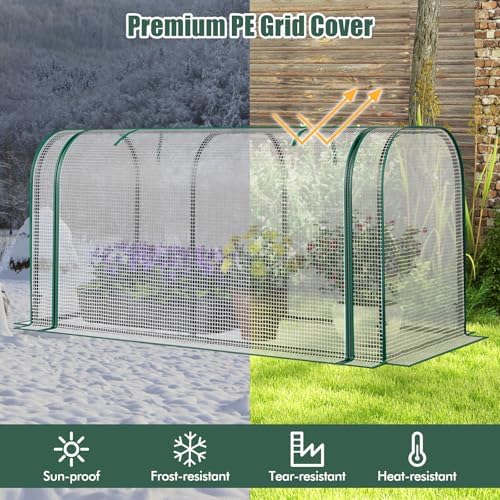 Happygrill Raised Garden Bed with Greenhouse Cover & Legs - Image 7