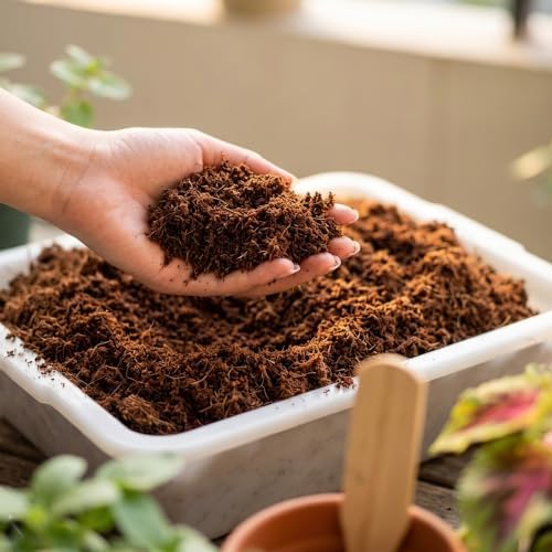 Coco Coir Brick - Low EC & pH Balanced, Compressed Organic Coconut Fiber Potting Mix for Indoor Outdoor Plants, Seed Starting, Hydroponics & Reptile Bedding(11.2lb) - Image 7