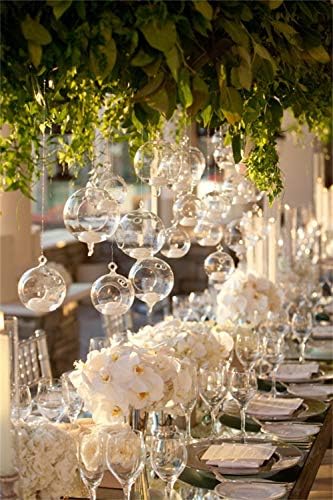Set of 24 Wedding Hanging Glass Orbs, Glass Tea Light Terrarium, Globe Terrarium, Tea Light Holders, Wedding Decor Indoor Outdoor - Image 4
