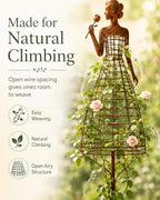 Vintage Lady Garden Trellis Stake Metal Climbing Plant Support - Image 4