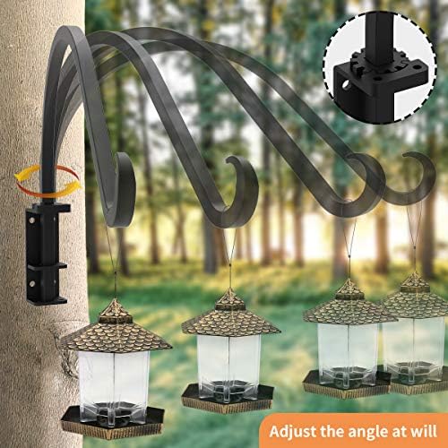 Swivel Plant Hanger for Hanging Plant, Plant Hanging Holder,Heavy Duty Black Iron Plant Hanger Brackets for Hanging Planters and Flowers Baskets Planter Outdoor (2 Pcs-12 Inches) - Image 2