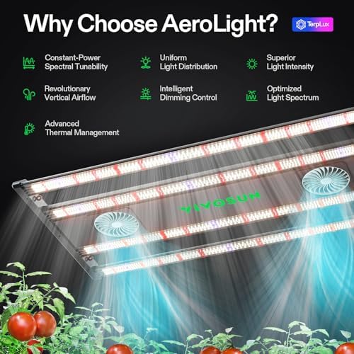 VIVOSUN AeroLight 320W LED Grow Light, Indoor Plant Light Bars with Fan - Image 2