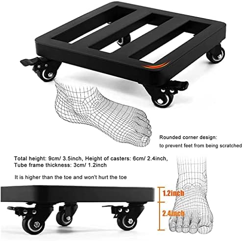 Heavy Duty Plant Caddy with Wheels, Outdoor Rolling Plant Dolly with Brake Casters for Indoor Use, Supports Up to 330 lbs - Image 4