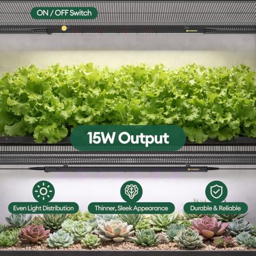 Maygrove Grow Lights for Indoor Plants, Tunable Spectrum 2FT LED Growing Lamp 120W (8 x 15W), T5 Grow Light Strip for Seed Starting, Vegetables, Linkable, Black, 8-Pack - Image 2