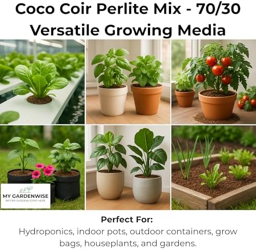 GARDENWISE Coco Perlite - Coco Coir Perlite Mix - 70/30 Growing Media - Hydroponic, Indoor & Outdoor, Grow Bags & House Plants (30 quarts - 1 cu ft) - Image 5