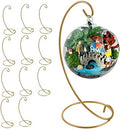 12 Pcs Ornament Display Stand Iron Hanging Hook Holder Glass Ball Ornament Holder Stand Home Wedding Decoration Rack for Hanging Globe Air Plant Terrarium Plant Witch Ball Christmas Ornament by EMAGEREN