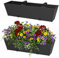2 Pack Railing Planter Box 36 Inch, Heavy Duty Metal Window Boxes by AnythingYouWant