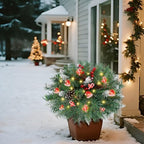 DR.DUDU 15 in Christmas Decorations Outdoor Urn Filler for Front Porch - Image 2
