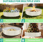 12 Inch Tall 60 Inch Diameter Round White Raised Garden Bed Kits Outdoor - Image 7