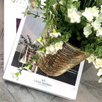 WGV Ceramic Cylinder Vase Bulk Width 4" Height 6" Elegant Unique Modern Matte Floral Container Planter Pot Centerpiece for Event Party Wedding Office Home Decor, Gold Textured 12 Pieces - Image 4