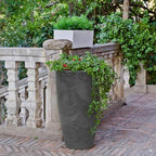 27.6" Tall Planter | Eco-Friendly, Durable, Lightweight | Indoor/Outdoor Use, All-Weather, Contemporary Design by Brazilian Artisans - Black - Image 6
