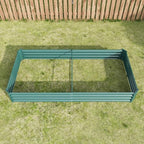 8x4x1ft Metal Raised Garden Bed, Rectangular Outdoor Planter Box for Vegetables, Flowers & Herbs, Large Deep Root Elevated Garden Bed for for Backyard (Green, 8x4x1ft) - Image 6