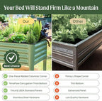 Vego garden Rolling Elevated Raised Garden Bed, 2' x 6' Outdoor Planters Boxes with Legs & Storage Rack for Patio, 1000 Lbs Weight Capacity, Raised Beds for Gardening, Pearl White - Image 5