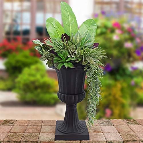 Arcadia Garden Products PL51BK-2 Deluxe Plastic Urn(Pack of 2), Black - Image 3