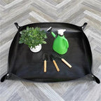 Repotting Mat Plant Repotting Mat Waterproof Flower Pots Transplanting Pad Potting Soil Control Foldable Succulent Potting Mat Gardening Tray(Black-75x100cm) - Image 2