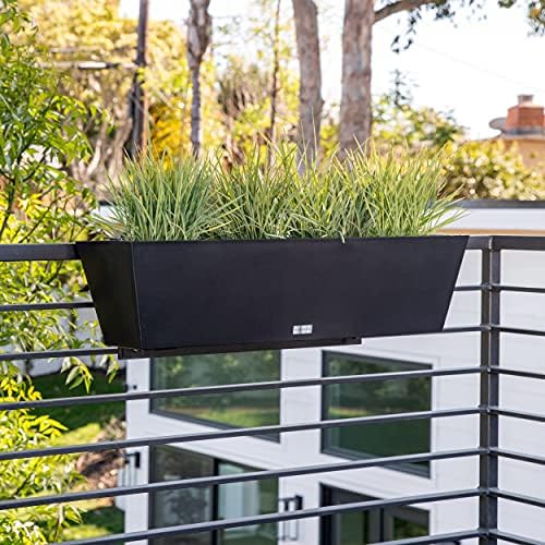 Veradek Pure Series Railing Planter - Tapered Window Box with Bracket - Image 5