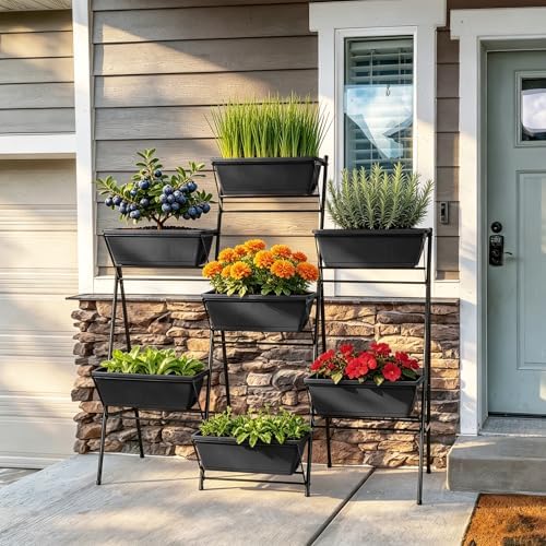5-Tier Vertical Garden Planter with 7 Plant Boxes & Drainage Trays - Image 6