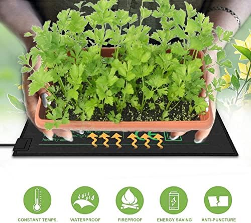 Seedling Heat Mat with Thermostat 40-108 Degrees Fahrenheit Warming Pad, Warm Hydroponic Heating Pad with Controller for Germination, 10" x 20.75" UL & MET-Certified - Image 5