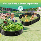 12 Inch Tall 60 Inch Diameter Round Black Raised Garden Bed Kits Outdoor - Image 6