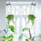 4-Pack Metal Hanging Planters for Outdoor Plants - Heavy Duty Hanging Baskets for Plants Outdoor with Chains and Long Hooks – Aesthetic Hanging Plant Holder for an Instant Indoor Gardening Decor - Image 3