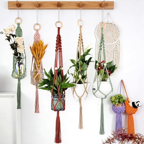 BUFANTL Macrame Kit for Beginners, 4‑in‑1 Plant Hanger DIY Craft Kit - Image 6