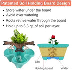 GameXcel Vertical Planter Tower - 7 Tier Stackable Garden Planters with Wheels and Garden Tool Set Plant Pots for Strawberry Herb Flower and Vegetable Indoor Outdoor Use Teal - Image 3