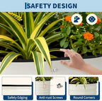 Garvee 2 Pack 8x4x2ft Galvanized Raised Garden Bed, Oval Metal Planter Box - Image 3