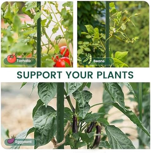 PROWORX 48 Inch 4 Ft Plant Support Garden Stakes for Outdoor Plants, 50 PCS - Image 2
