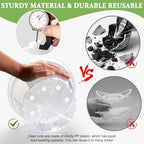 RooTrimmer 12 Pack 8 Inch Clear Plant Pots with Saucers, Transparent Plastic Nursery Pots with Drainage Hole, Sturdy Garden Planter Pots, Planting Starter Pots for Indoor Outdoor - Image 4