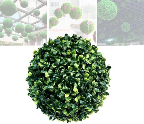 Decorative Plant Ball Decor Artificial Grass Ball Round Dia 20in, Faux Greenery Fake Plants Extra Large, Green Grass Moss Balls, Decor Greenery Eucalyptus Topiary Ball by ATYUJKB