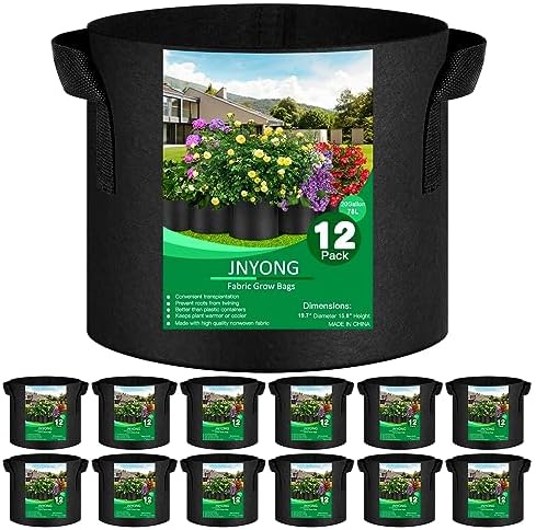 JNYONG NYONG 12-Pack 20 Gallon Thickened Non-Woven Grow Bags by JNYONG