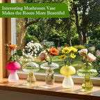 Mushroom Propagation Vase for Indoor Plants, Set of 6 Glass Colored Plant Propagation Stations for Plant Lovers, Mini Hydroponic Pots for Plant Lovers Women Girls - Image 4