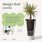 Veradek Column Series Tall Planter - Tapered Outdoor Planter with Shelf - Image 5
