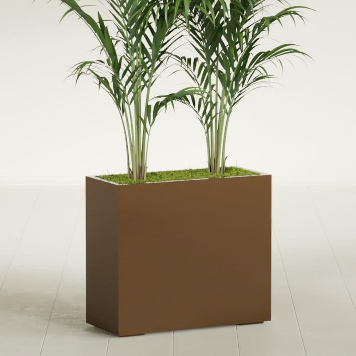 Greenline Alice Tall Rectangular Fiberglass Planter, Outdoor Planter Box - Image 2