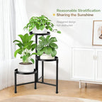 3 Tier Metal Corner Plant Stand Indoor Outdoor, 10 Inch Wide Tray, Black - Image 6