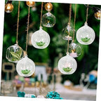 MAGICLULU 10Pcs Glass Hanging Tealight Holder Premium Quality Candle Stand for Wedding Decor Home Decoration and Celebrations Versatile Globe Terrarium for Flat Surfaces - Image 2