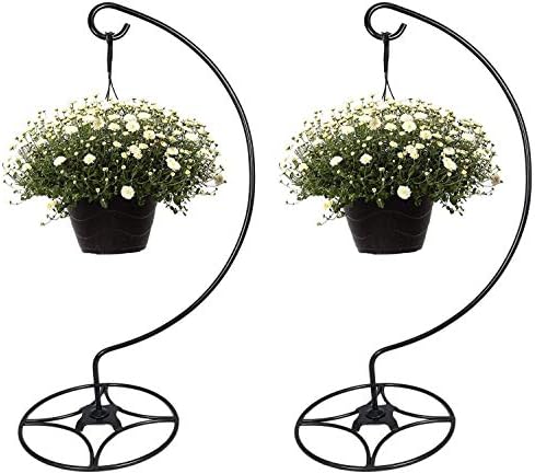 Ashman Shepherd Hook Stand, Bird Cage Stand, Outdoor and Indoor Flower Basket, Patio Plant and Bird Feed Station Stand(2 Pack) - Image 4