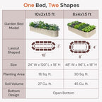 Galvanized Raised Garden Bed 8x4x1.5 ft, 18" Tall Metal Planter Box - Image 5